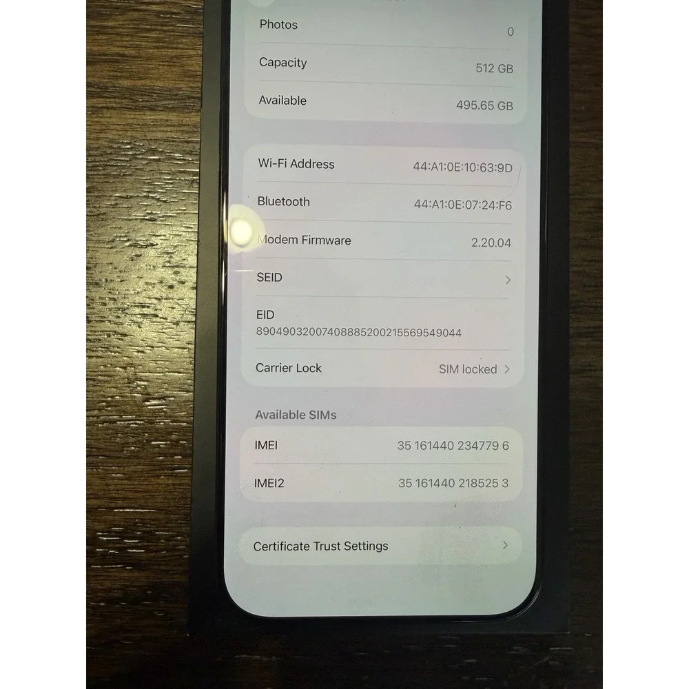 Apple iPhone 16 Pro Max 512GB Graphite Black Unlocked Old Box Cellphone Used